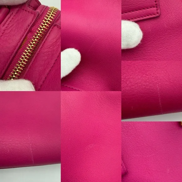 Authentic Yves Saint Laurent pink small cabad tote in smoot calfskin leather - Picture 11 of 15